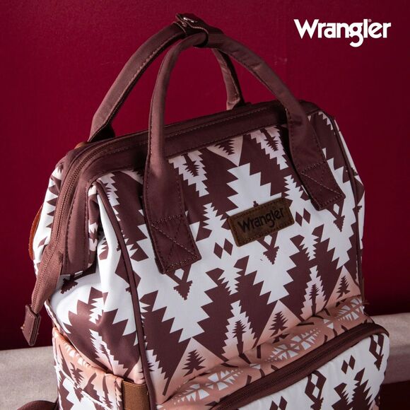 WG2204-9110 Wrangler Aztec Printed Callie Backpack - Brown main image 8